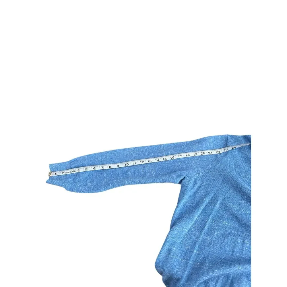J.Crew Men's Blue Cotton Office Work‎ Raglan Half Zip Pullover Sweater Large